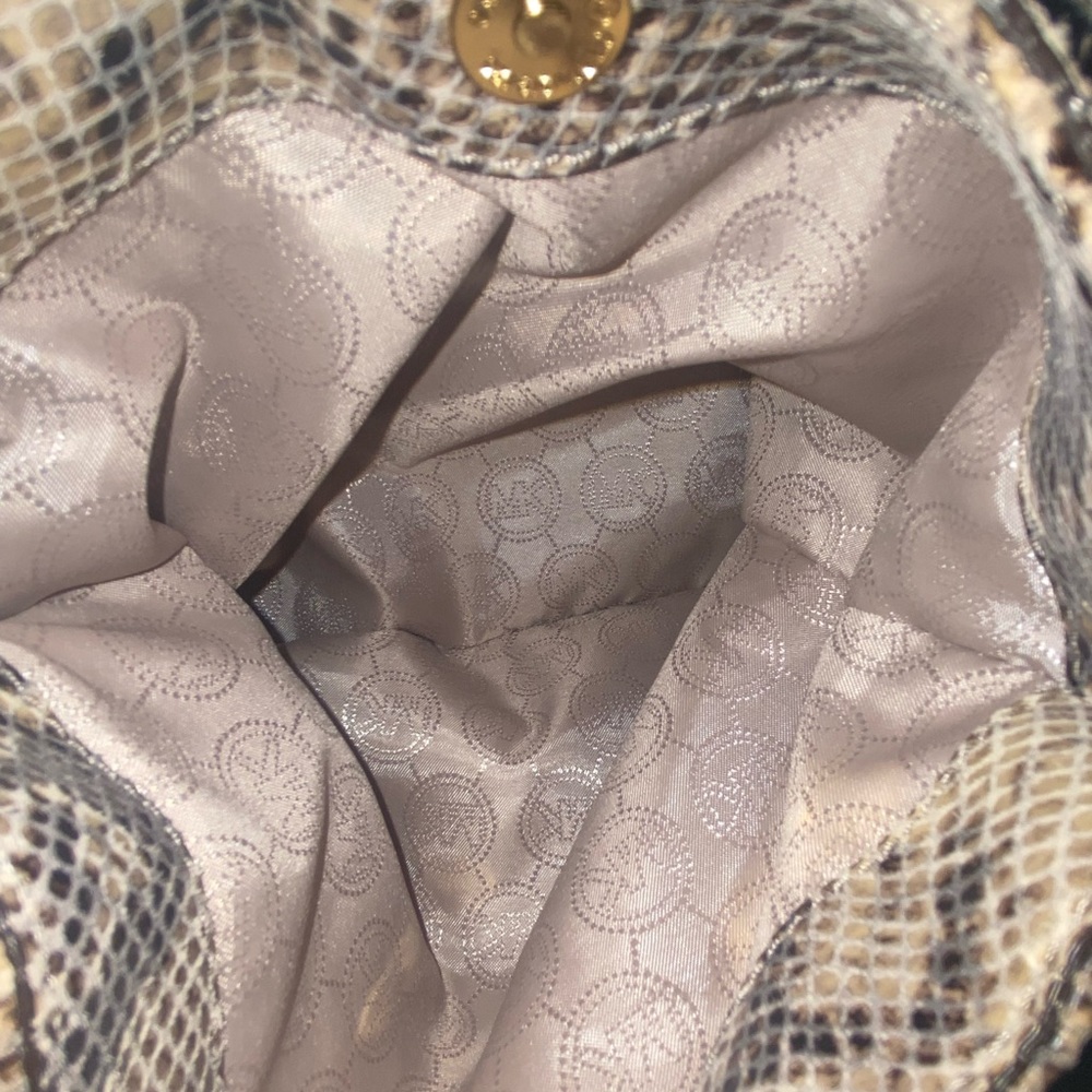 Michael Kors Python Handbag With Gold Hardware - image 6